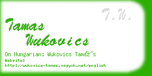 tamas wukovics business card